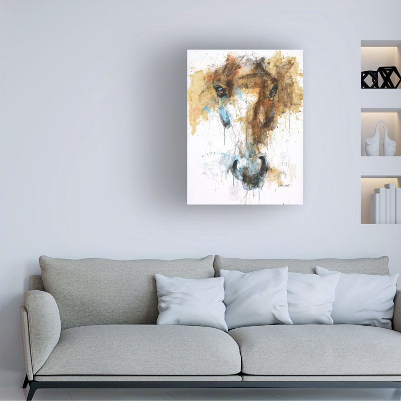 Art mural sur toile tendue - Benedicte Gele «Face to Face 61», décoration murale pour le salon, la chambre à coucher ou le bureau - 24 x 32