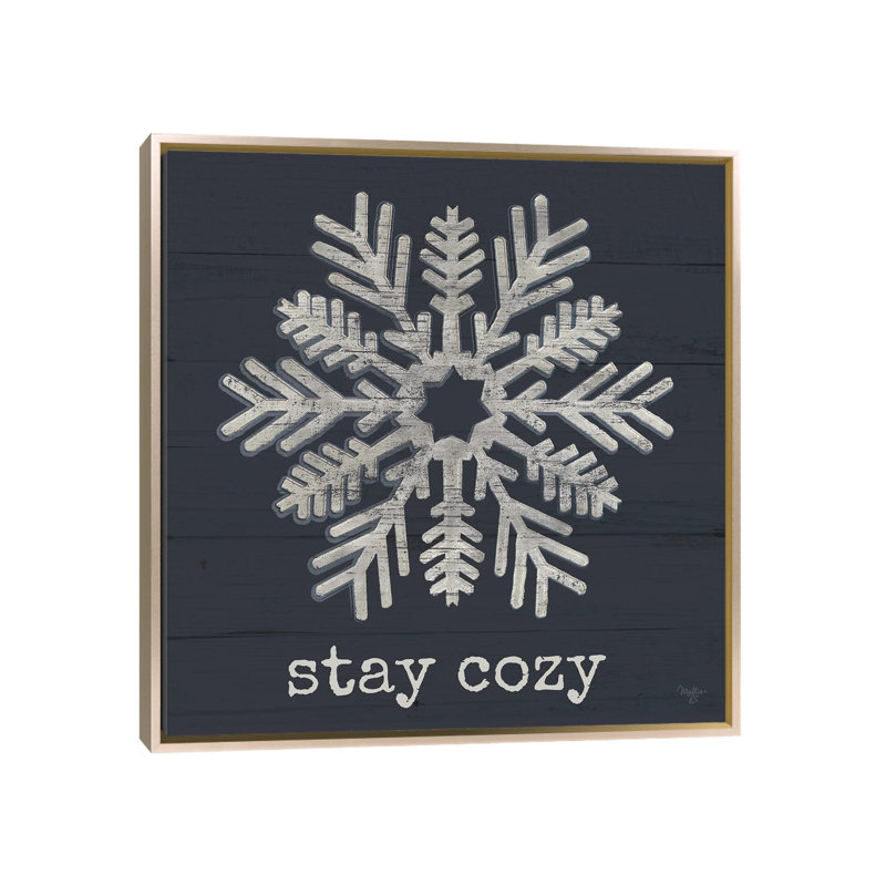 «Stay Cozy Snowflake», reproduction d'art sur toile encadrée, H 18 po x l 18 po, Impression encadrée sans passe-partout