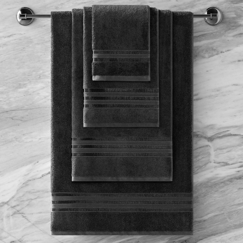 Arcadia Hand Towel, Black