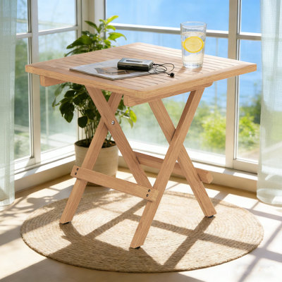 Nandini Folding Teak Side Table