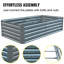 Carsynn Galvanized Steel Raised Garden Bed