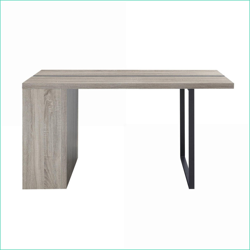 Dining Tables | Mesa de Comedor, Modern Slate Gray Oak Black 60 Inch with Storage, for Dining Working | Rectangle