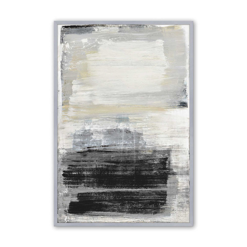 «Waves of Neutral Energy II», reproduction, Cadre argenté, H 15,25 po x l 12,25 po