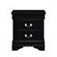 Mobilier de chambre à coucher avec table de chevet 2 tiroirs - Tiroirs traditionnels à finition bois noir-2130903529