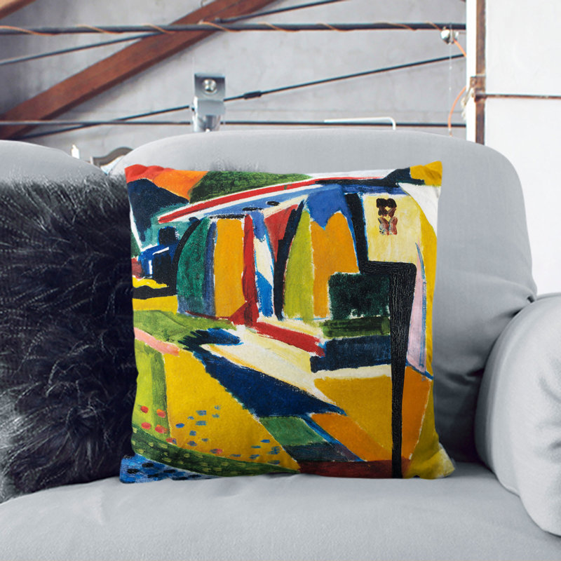 Square Cushion, 55cm H x 55cm W x 20cm D, White