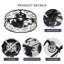 Ventilateur de plafond en métal à cage de cristal l 20,07 po Korth