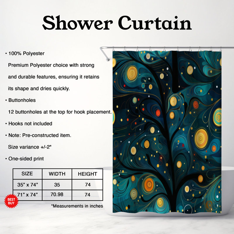 Festive Fir - Premium Shower Curtain, 74"H x 71"W