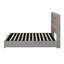 Lit de rangement hydraulique tapissier de taille plateforme, lit de rangement relevable avec tête de lit à DEL RVB, pas de sommier tapissier requis, velours
