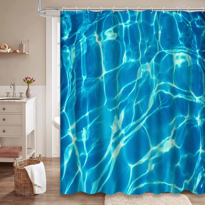 Rideau de douche avec 12 crochets, L 72 po x l 84 po
