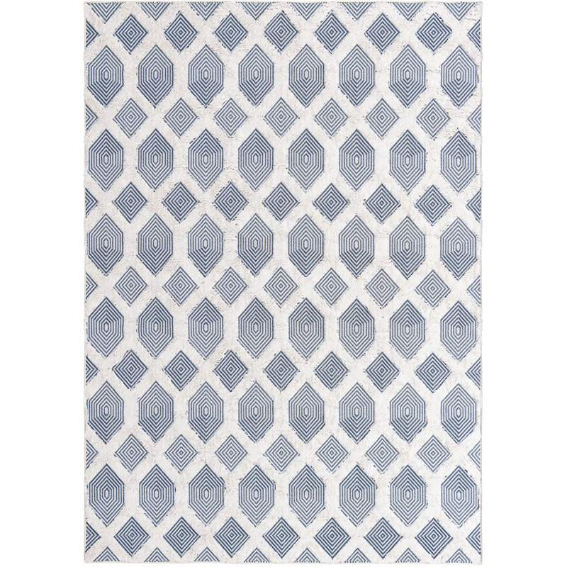 Chapdelaine Cotton Abstract Indoor Rug, Rectangle 6'4" x 9'