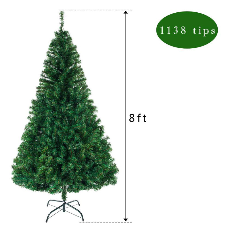 Sapin de Noël artificiel vert, 8 pi