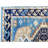 Hand Knotted Navajo Rug- Blue & Gold Southwestern Area Rug 6' x9' ft, Custom Size Wool Rug for Living Room, Scandi Decor, Tribal Kilim, Boho Floor Mat