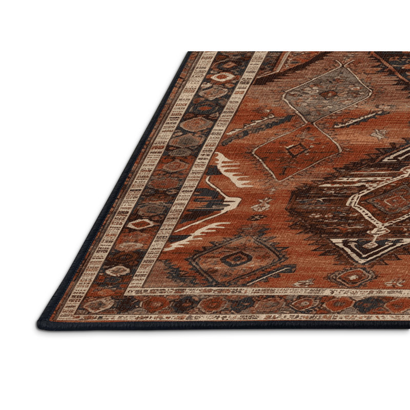 Tapis brun lavable à la machine