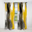 Rideau occultant moutarde jaune moutarde et gris vif II-112761814