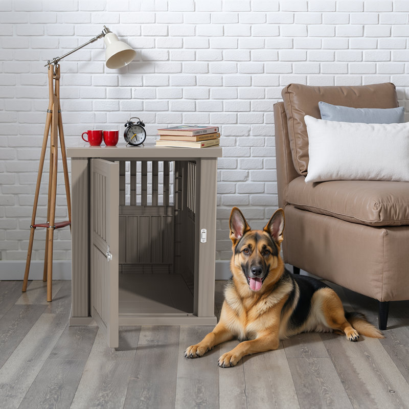 Chenil d'extérieur durable avec évents et revêtement résistant aux intempéries