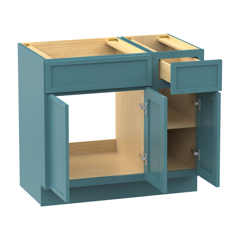 Base de meuble-lavabo simple 36 po seulement, Bleu sarcelle