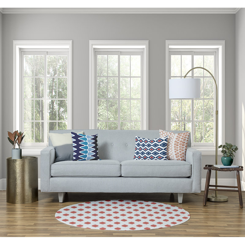 Lucilla Chenille Polka Dots Indoor Rug, Round 5'