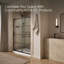 Grande porte de douche coulissante Elate, H 75-1 / 2 po x L 56-1 / 4 - 59-5 / 8 po, avec verre épais transparent de 5/16 po avec grille rectangulaire-55920945