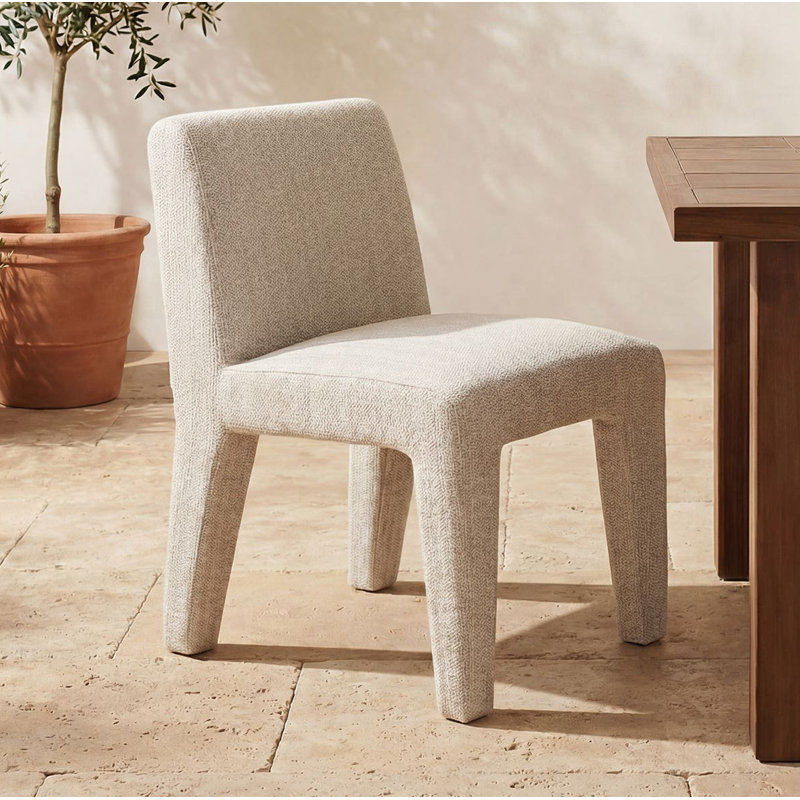 Verona Outdoor Dining Side Chair, White