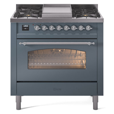 ILVE Nostalgie II 36 Dual Fuel Range, knobs