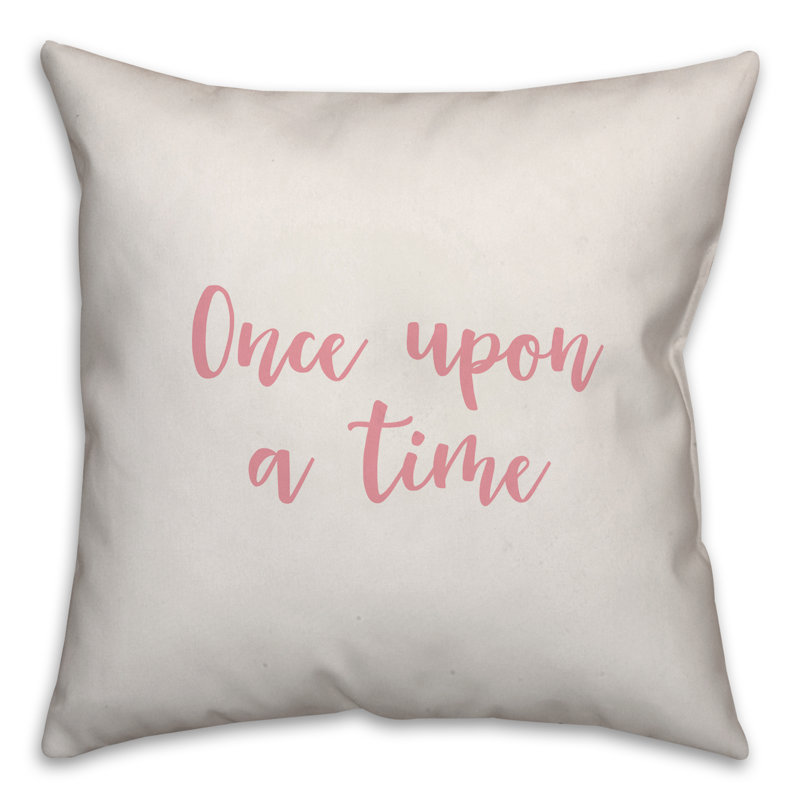  Coussin Once Once A Time, Blanc / rose, Coussin décoratif