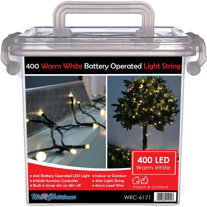Outdoor Battery-Operated Multi-Function 400 LED String Lighting