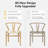 Chair Weave Modern Solid Wood Mid-century Y Shaped Backrest Dining Chair (2 Set )-1294757030