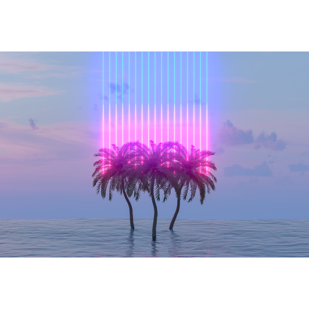 Kunstdruck Palm Tree Over The Sea