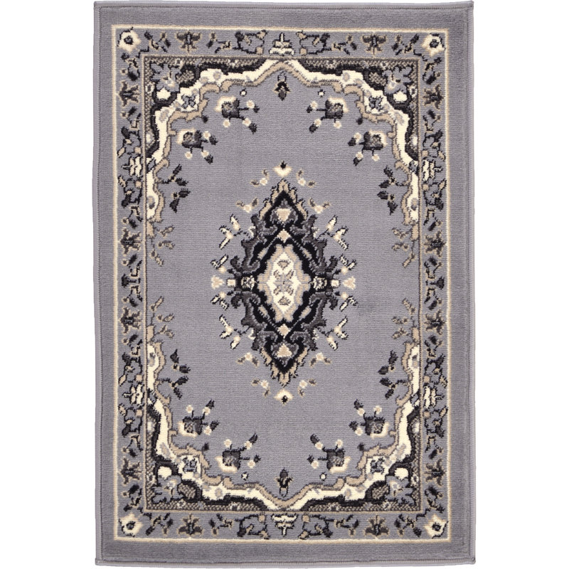 Tapis oriental noir Balthrop, Grey, Rectangle 2 pi 2 po x 3 pi 1 po