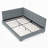 Upholstered Tufted  Bed Frame, Sofa Bed Frame with Comfortable Backrest and Armrests-713291206