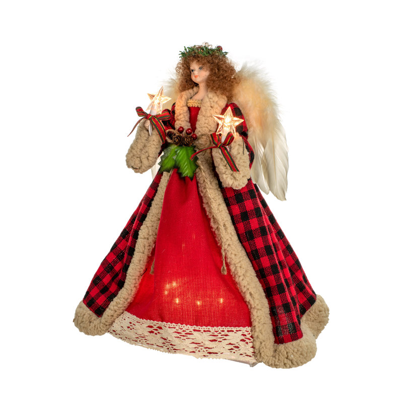 Pointe d'arbre de Noël en forme d'ange