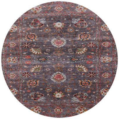 Tapis brun à motif oriental