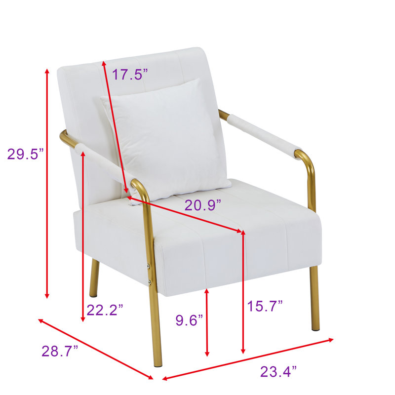 Fauteuil d'appoint Ernst, Blanc