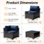 Ensemble de conversation modulaire 5 pièces en osier avec table basse et coussins beiges-129591582