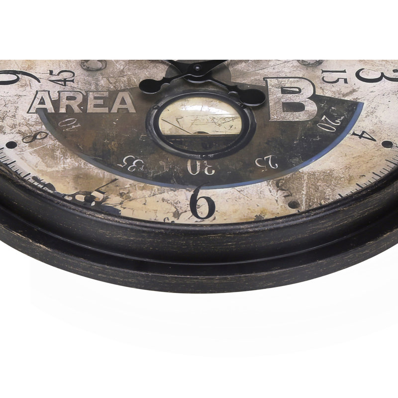 Horloge murale, horloge murale ronde 20 po, brun antique, transitionnel
