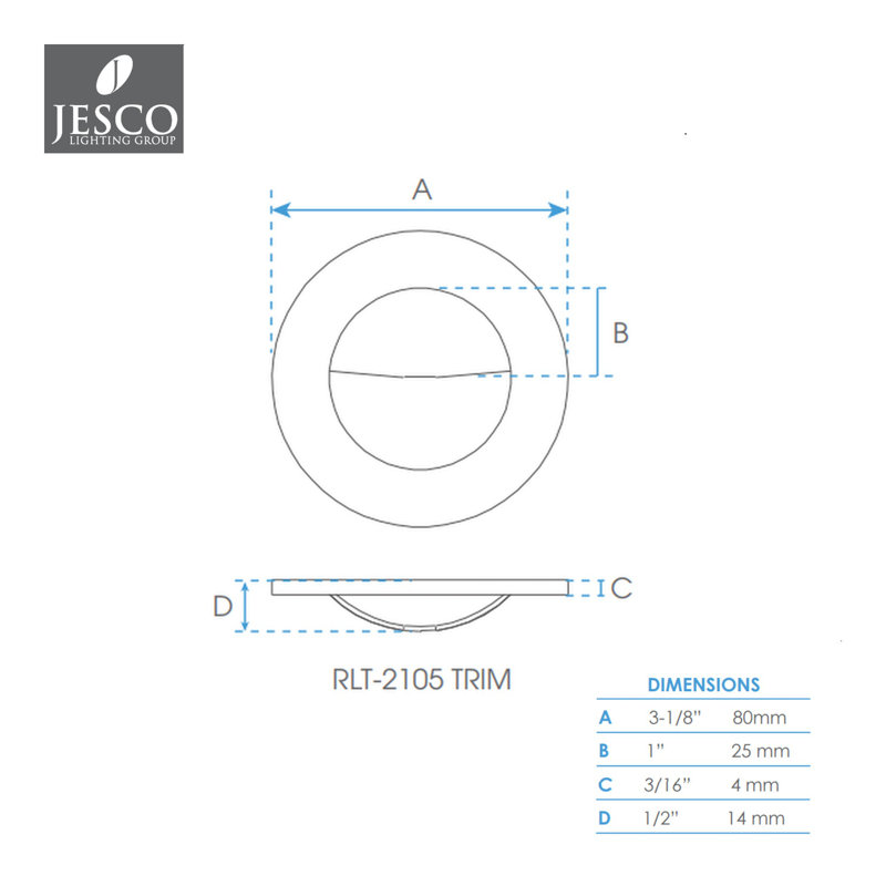 Garniture de lavabo mural rond 2 po Jesco