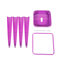 4 tabourets de bar en métal mauve sans dossier avec hauteur de comptoir de 24 pouces, non empilables, assemblage rapide, 4 imperméables, facile à installer