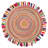 Premium Round Area Rug, 59.1 in Diameter | 50% Cotton / 50% Polyester, 1.6 lbs/sq ft | Flat Weave, No Pile | Easy to Clean with Vacuum & Spot Remover | Ideal for Living Room, Bedroom, and Dining Spaces-22543966