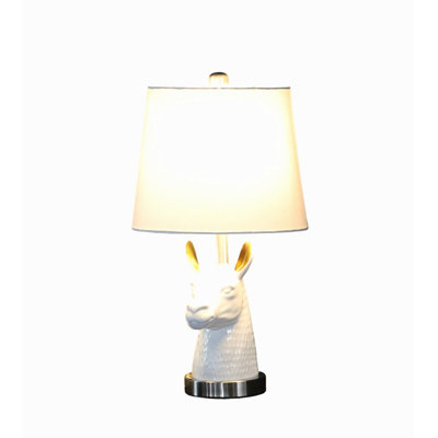 Lampe de table 20,5 po en résine blanche