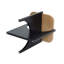 Table d'appoint moderne carrée noire et brune