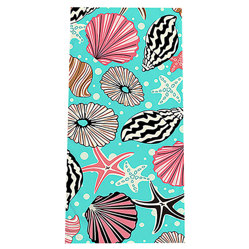 Serviette de plage à double face en fibre de coton pour adulte