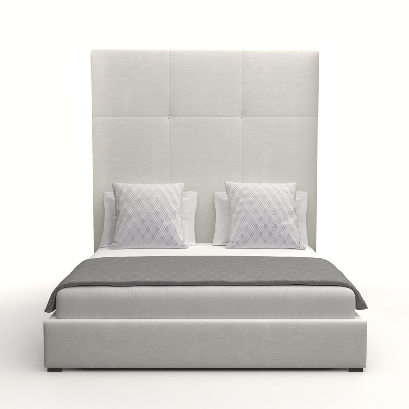 Dezyah Upholstered Standard Bed, Queen, Off White Revolution®