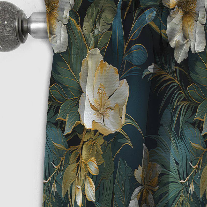 Mirage Elegance Ii - motif tropical I - Rideau floral - Rideau occultant floral - 1 panneau, L 52 po x L 84 po