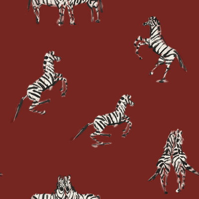 Zebras In Love Self-Adhesive Wallpaper Roll