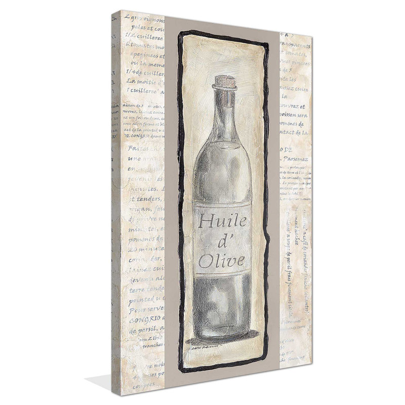 Huile d'olive - peinture, Toile tendue, H 48 po x l 28 po x P 1,5 po
