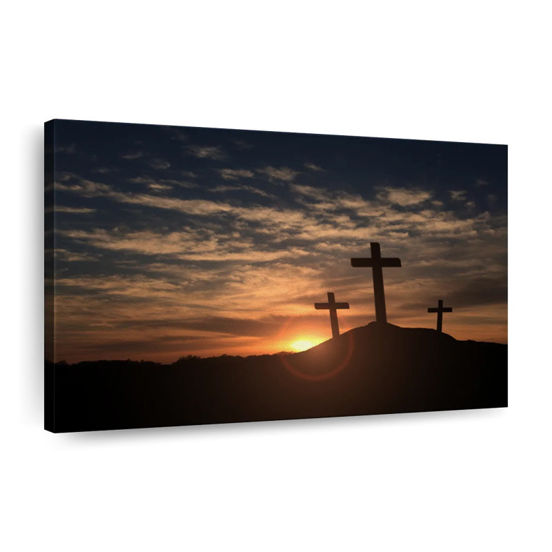 Cross Silhouettes, reproduction sur toile, H 34 po x l 51 po x P 1,25 po