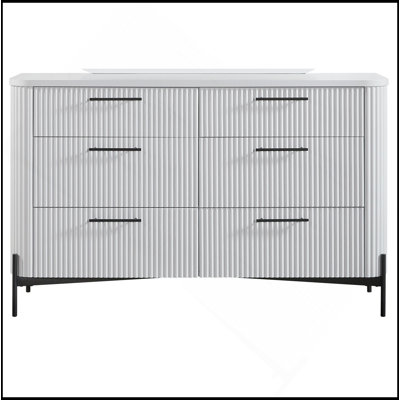Commode 6 tiroirs - Blanc