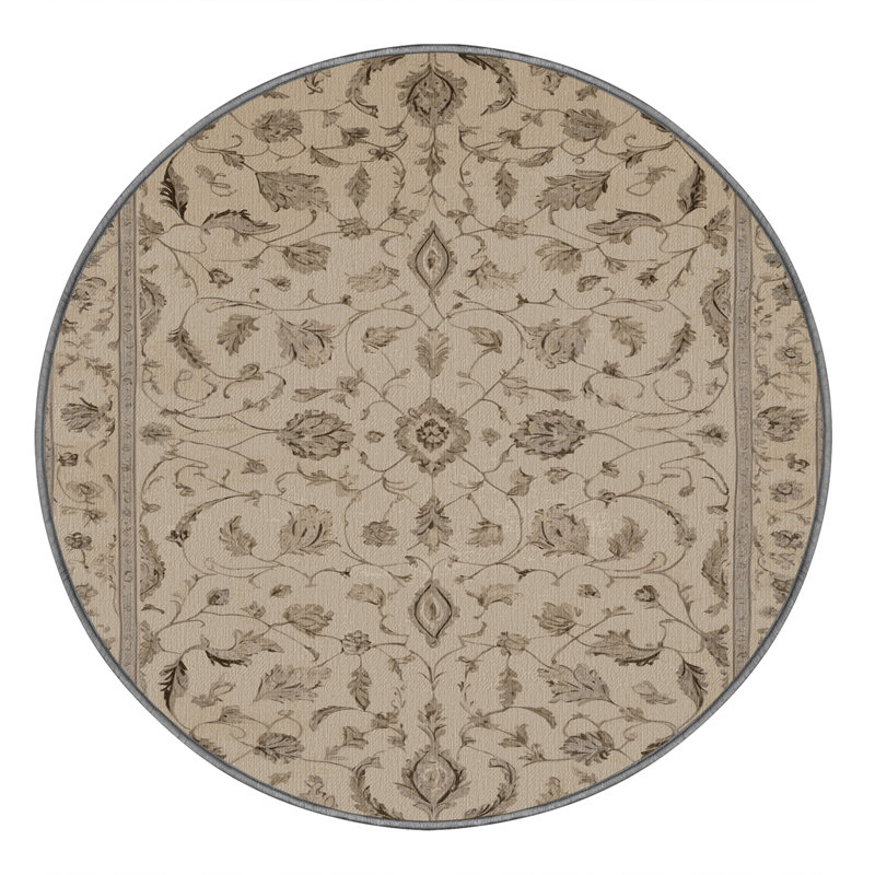 Tapis gris Tabriz lavable à la machine