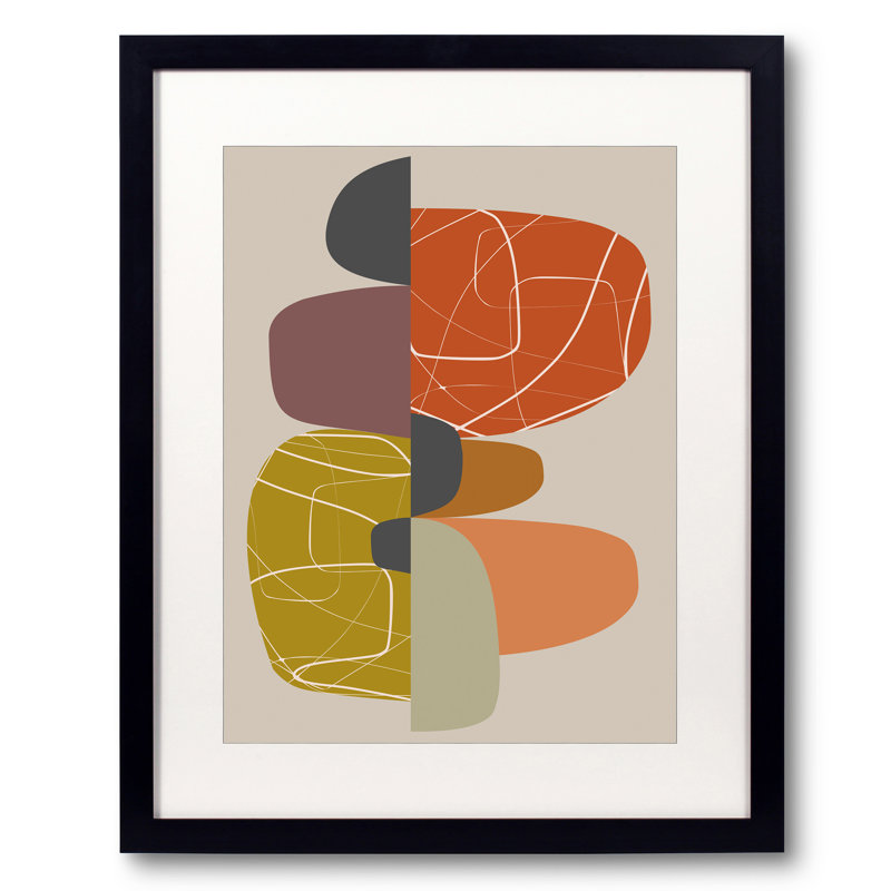 Rounded Parts 3 Print by Angel Estevez, Black Framed Paper, 24" H x 30" W