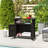 Outsunny Wicker Outdoor Storage Cabinet, Rattan Outdoor Bar Table with 2 Doors and Shelf, Outdoor Buffet Cabinet Sideboard with Metal Slatted Countertop for Poolside, Patio, Backyard-107382608